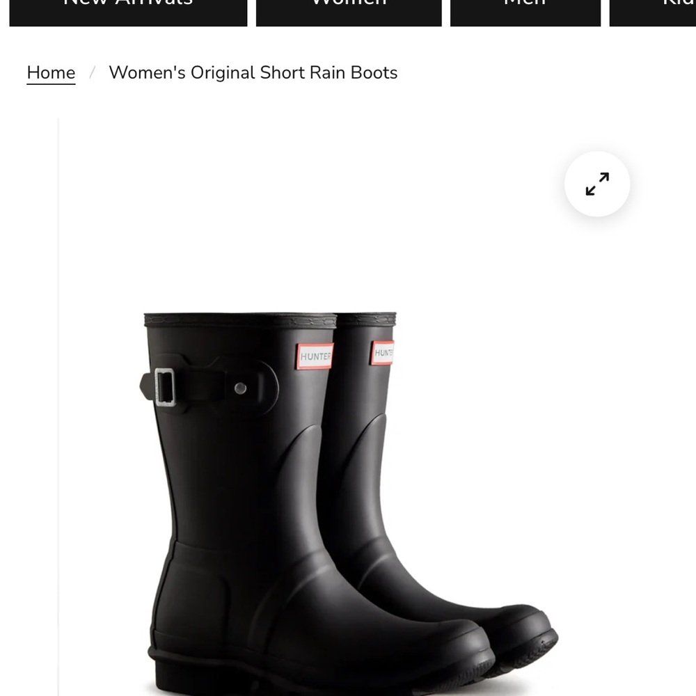 Hunter Women's Classic Black Rain Boots - sz 7